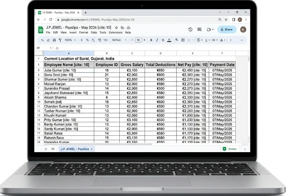 Google Sheets Payslip